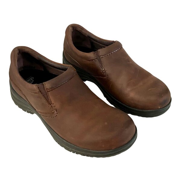 Dansko Wynn Brown 44 Distressed Oiled Leather Casual Shoes Slip Resistant Gorp - Picture 1 of 8